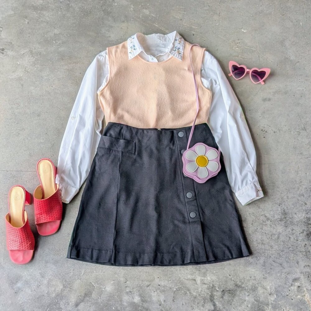 Ralph Lauren Black Label Pastel Peach Cashmere Knit Sweater Vest large flawed